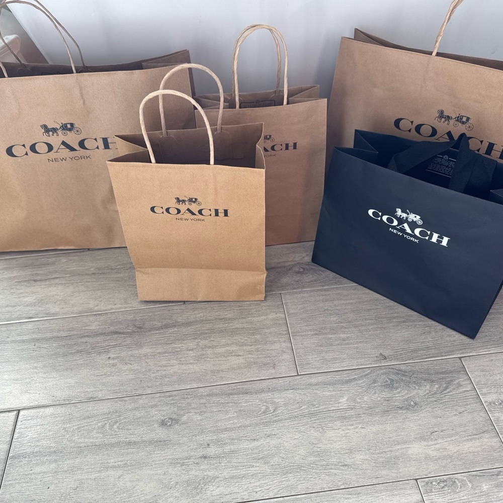 Coach Brown and Black Shopping Bags